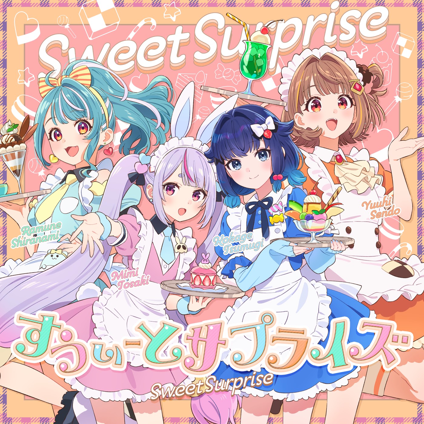 Cover album Theme Song VSPO! dari Ramune Shiranami, Mimi Tosaki, Kokage Tsumugi, Yuuhi Sendo  di Matikiri