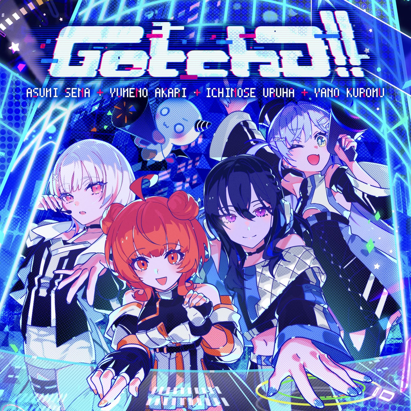 Cover album Theme Song VSPO! dari Asumi Sena, Yumeno Akari, Ichinose Uruha, Yano Kuromu di Matikiri