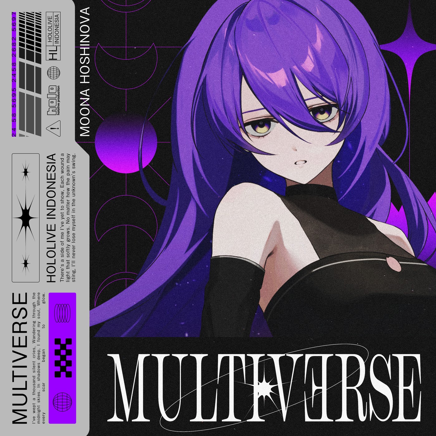 Cover album Theme Song hololive IDOL PROJECT dari Moona Hoshinova di Matikiri