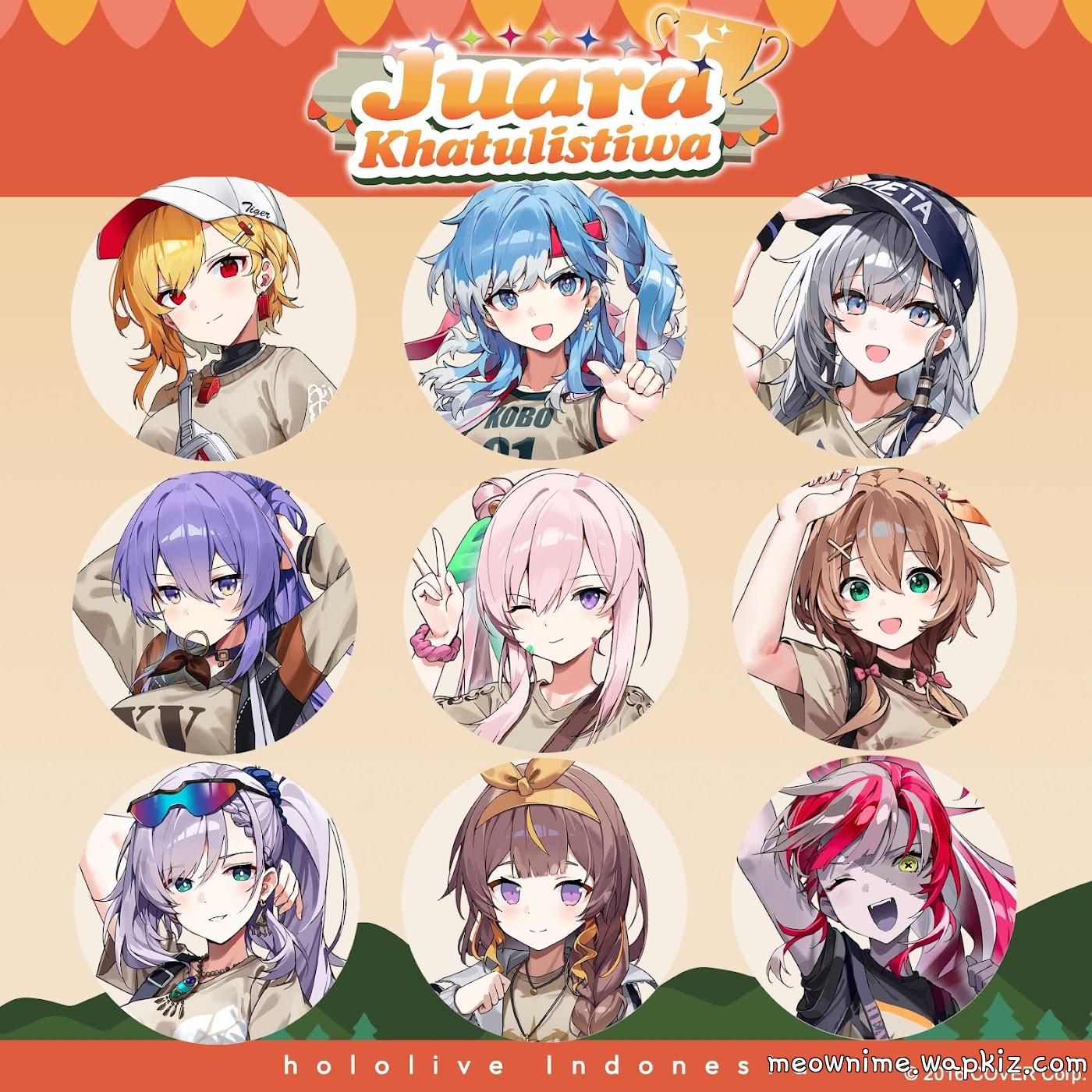 Cover album hololive IDOL PROJECT Theme Song dari Ayunda Risu, Moona Hoshinova, Airani Iofifteen, Kureiji Ollie, Anya Melfissa, Pavolia Reine, Vestia Zeta, Kaela Kovalskia & Kobo Kanaeru di Matikiri