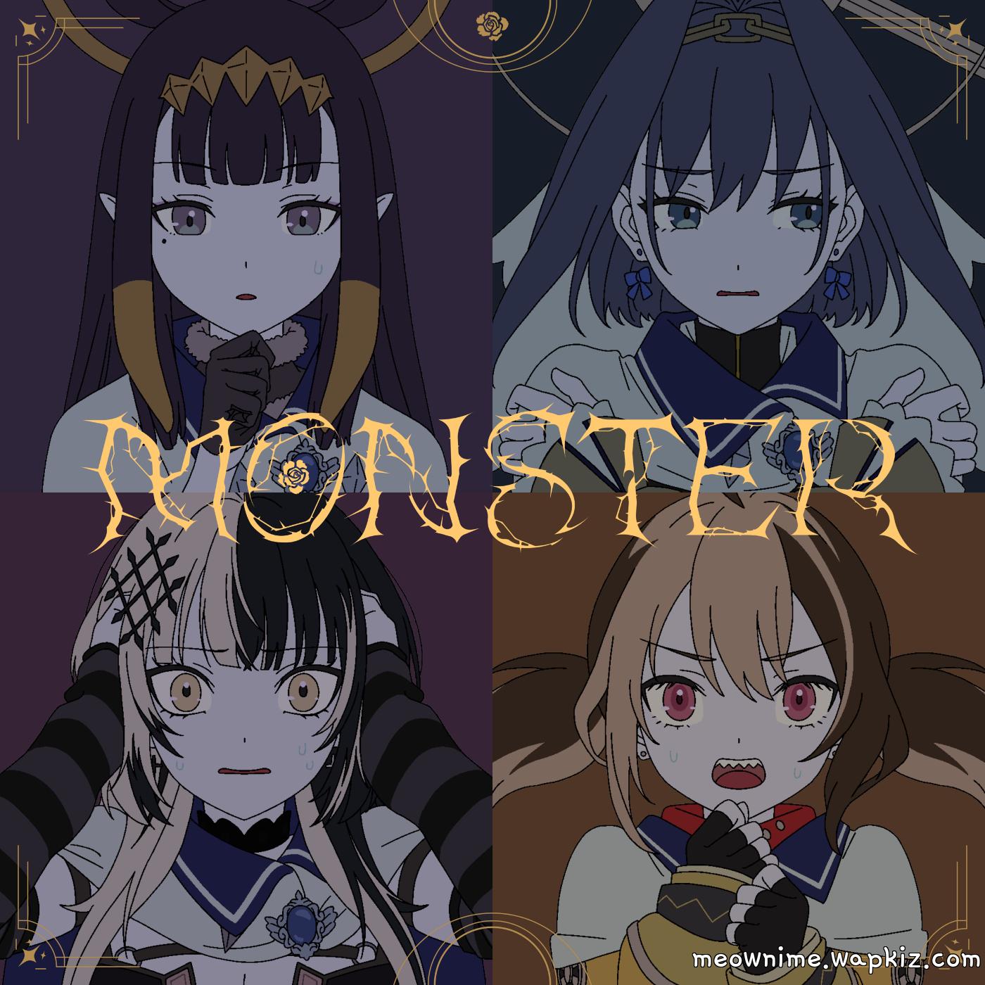 Cover lagu Ninomae Ina’nis, Ouro Kronii, Shiori Novella & Gigi Murin - MONSTER di Matikiri