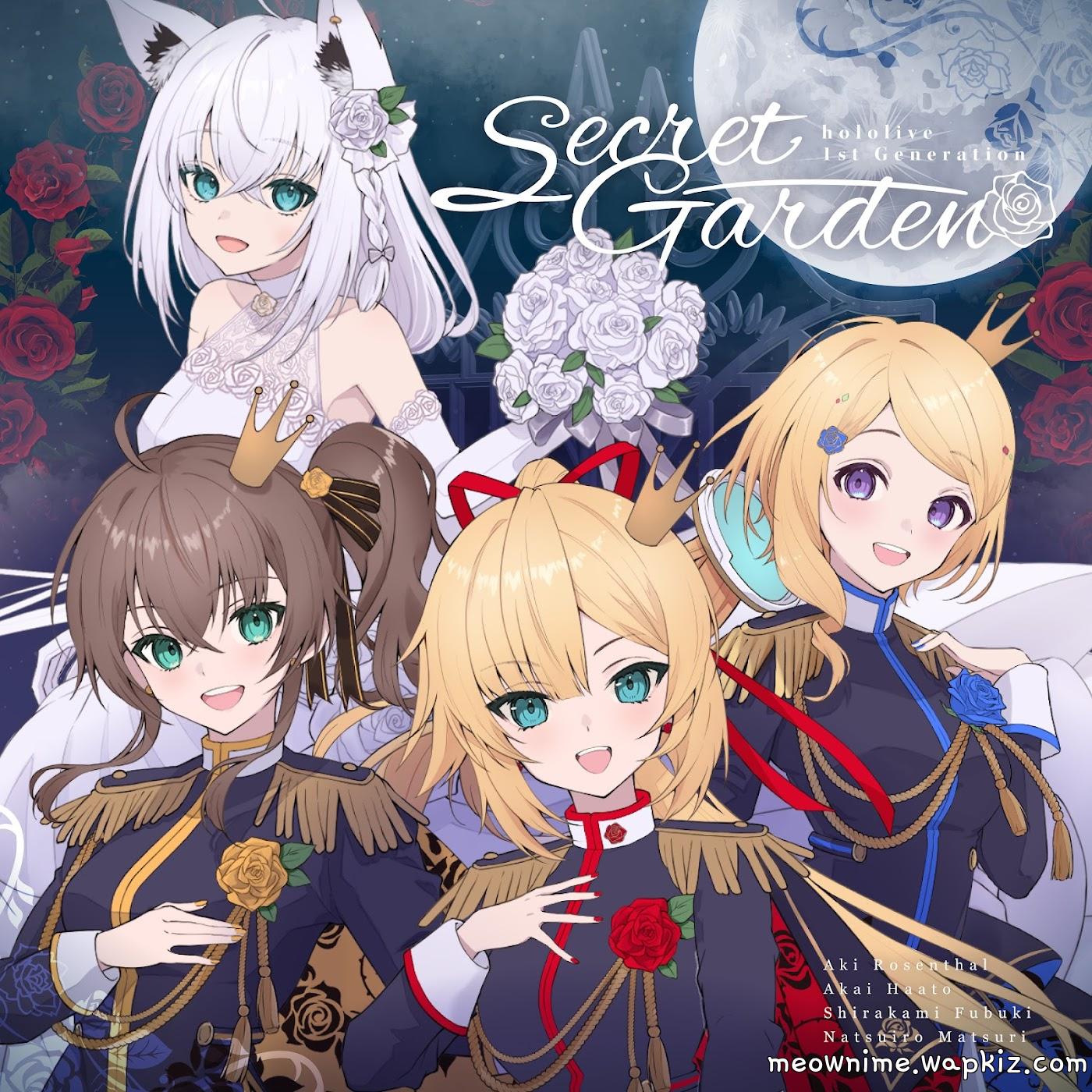 Cover album hololive IDOL PROJECT Theme Song dari Aki Rosenthal, Akai Haato, Shirakami Fubuki & Natsuiro Matsuri di Matikiri