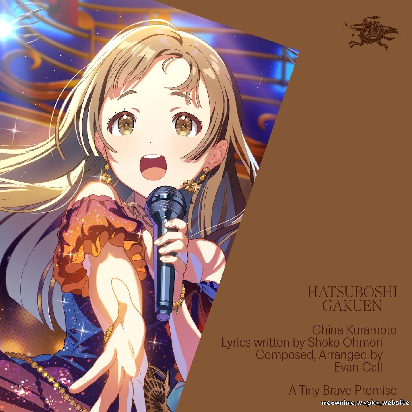 Cover album Gakuen IDOLM@STER Theme Song dari China Kuramoto (CV: Mao Ito) di Matikiri