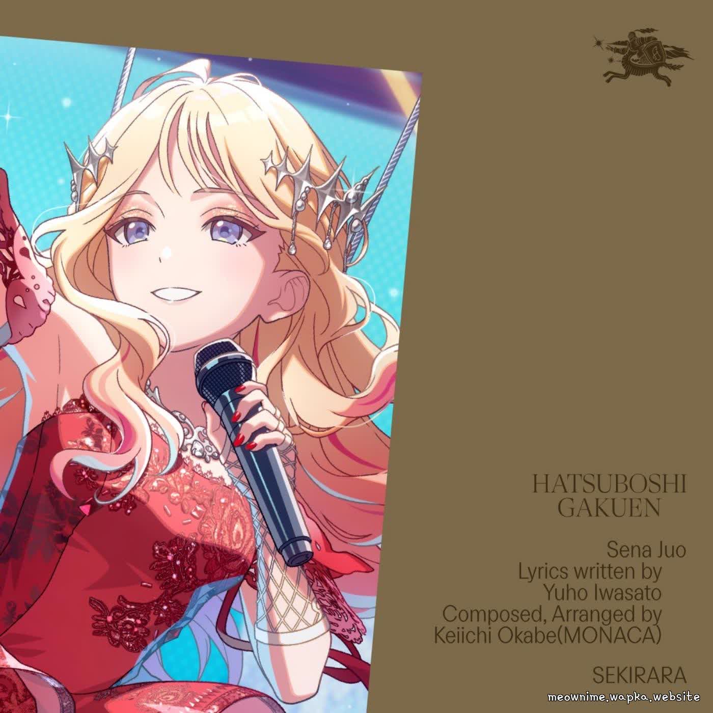 Cover album Gakuen IDOLM@STER Theme Song dari Sena Juo (CV: Mashiro Hitaka) di Matikiri