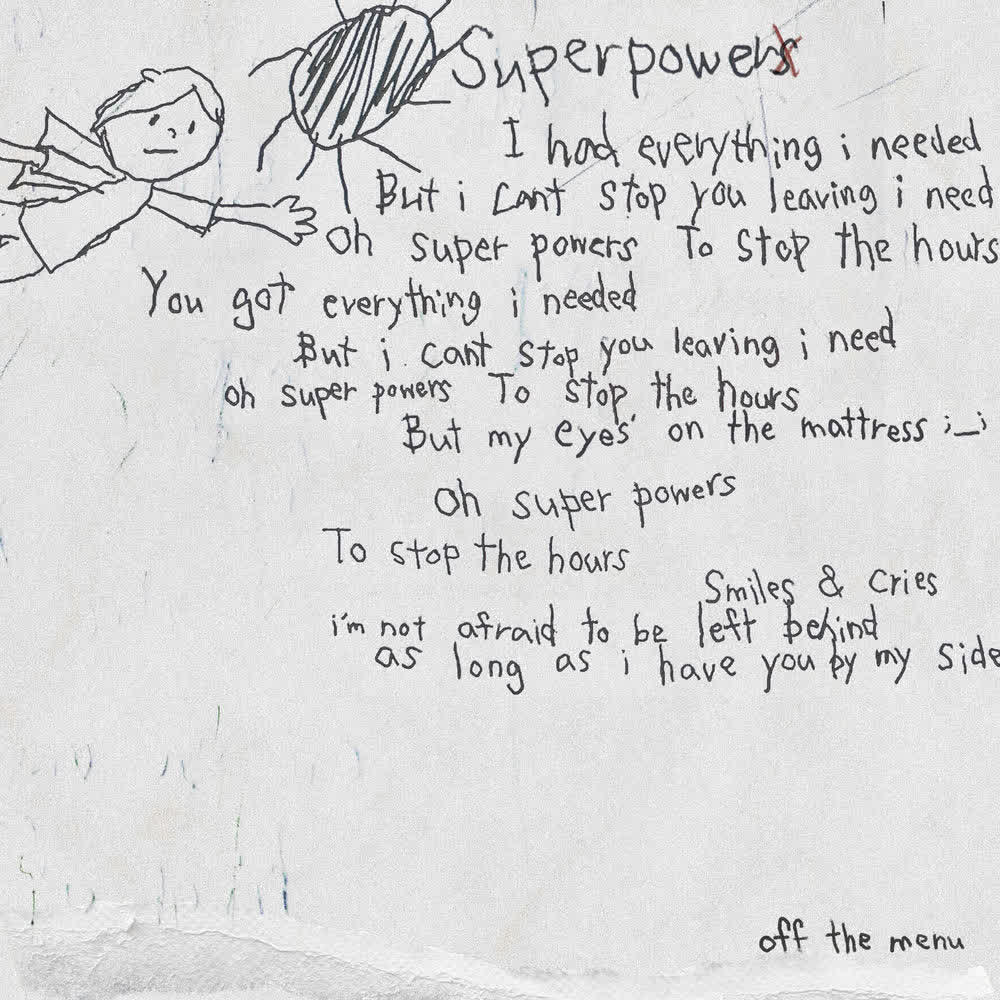 Cover album Superpower dari off the menu di Matikiri