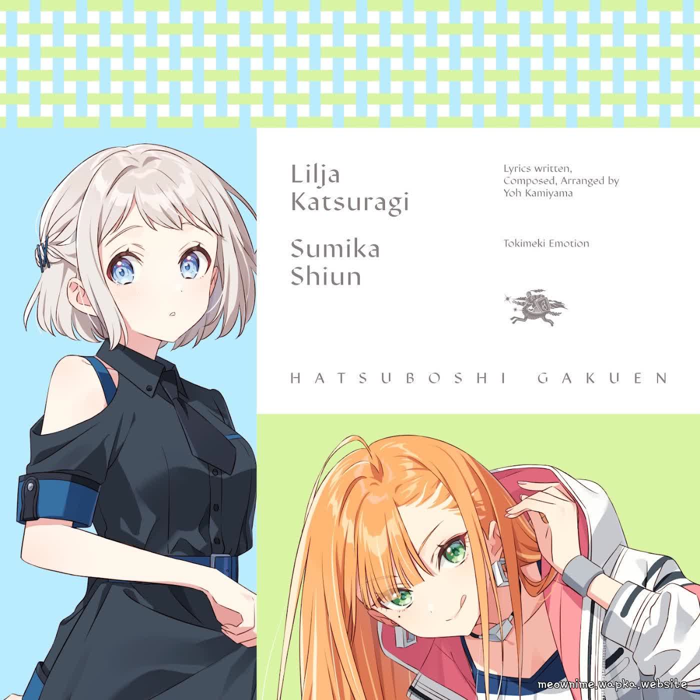 Cover album Gakuen IDOLM@STER Theme Song dari Lilja Katsuragi (CV: Kana Hanaiwa), Sumika Shiun (CV: Miya Minato) di Matikiri
